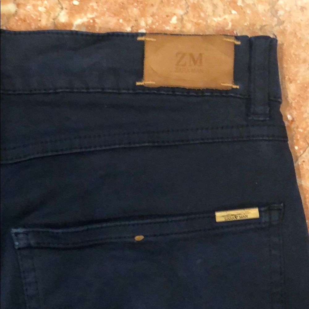 Zara Man Basic Navy Pants Size 30 - image 4